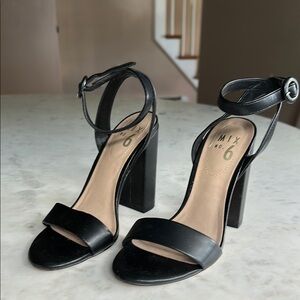 Mix No. 6 Black Chunky Heel Sandals